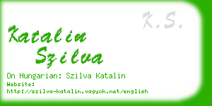 katalin szilva business card